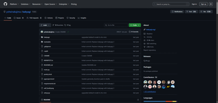 Github yoheinakajima babyagi
