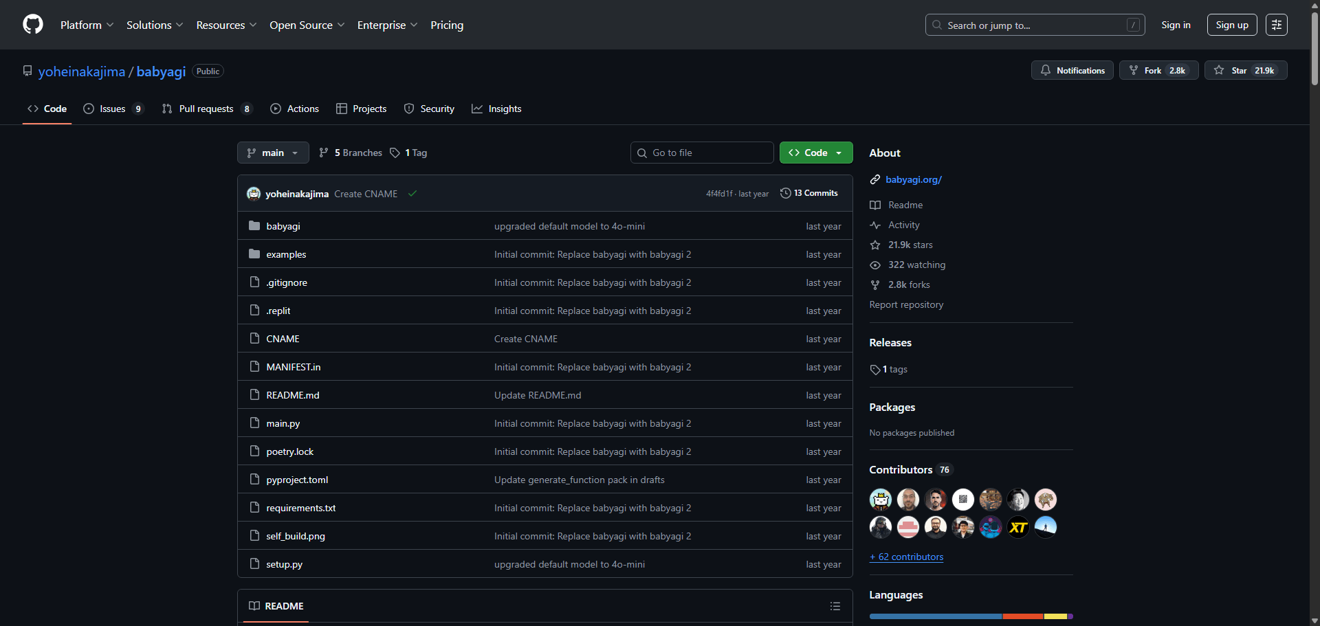 Babyagi Review (2025): Experimental Self-Building Autonomous Agent Framework 1 Github yoheinakajima babyagi