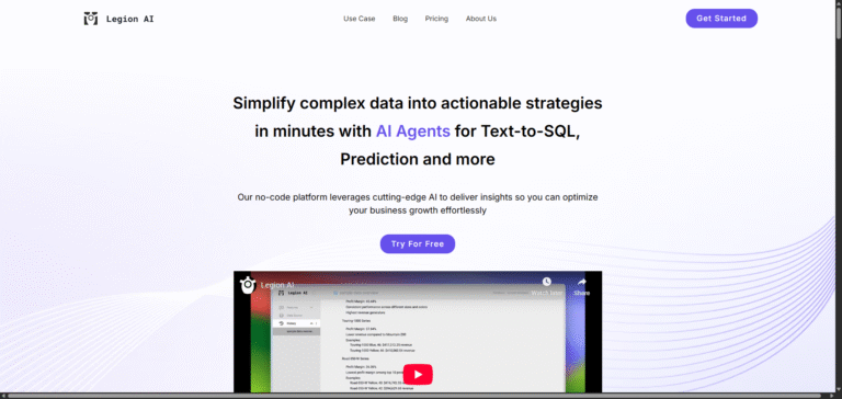 Legion Ai Review (2025): Simplifying No-Code Data Analytics And Insights 2 Legion ai 1